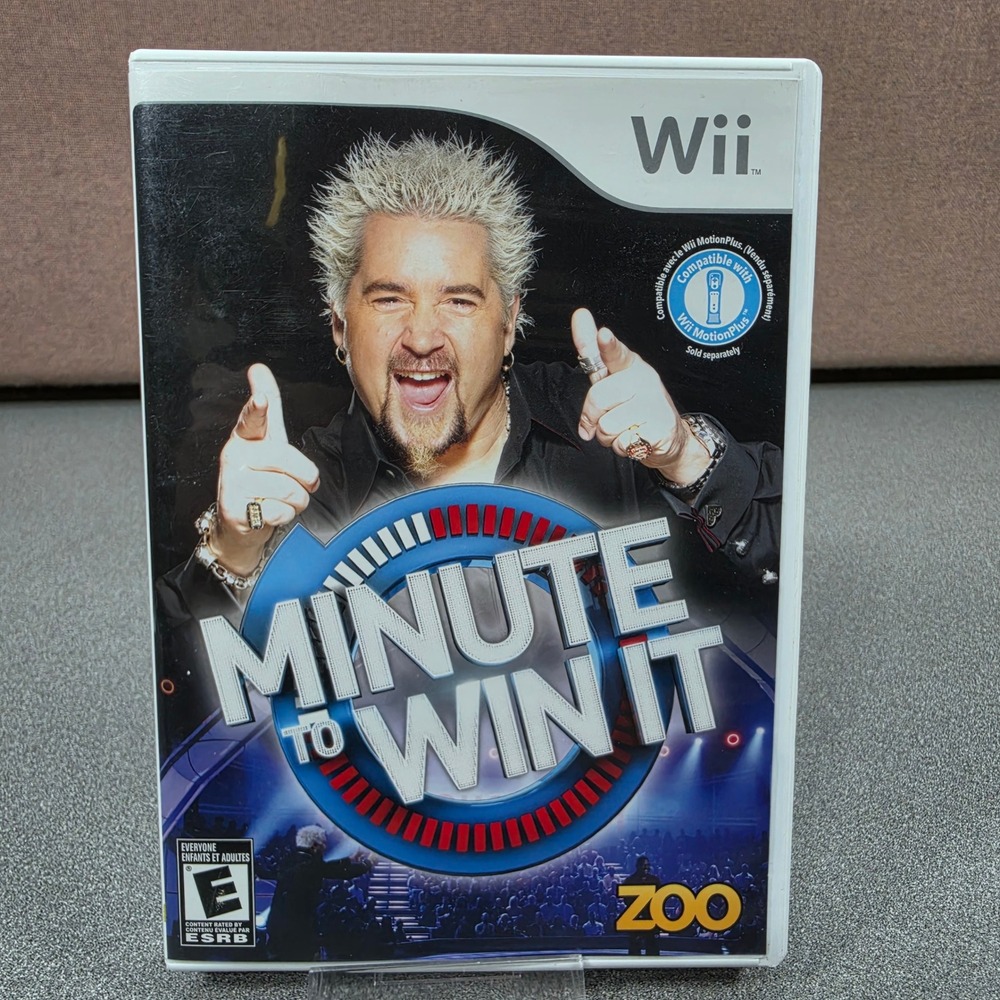 Zoo Minute to Win It Video Game Nintendo Wii Guy Fieri Excellent‎ CIB NBC Show